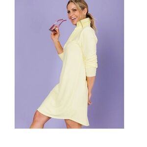 Candace Cameron Bure Collared Y-Neck Shirt Dress Size XXS Sunny Lime A544126